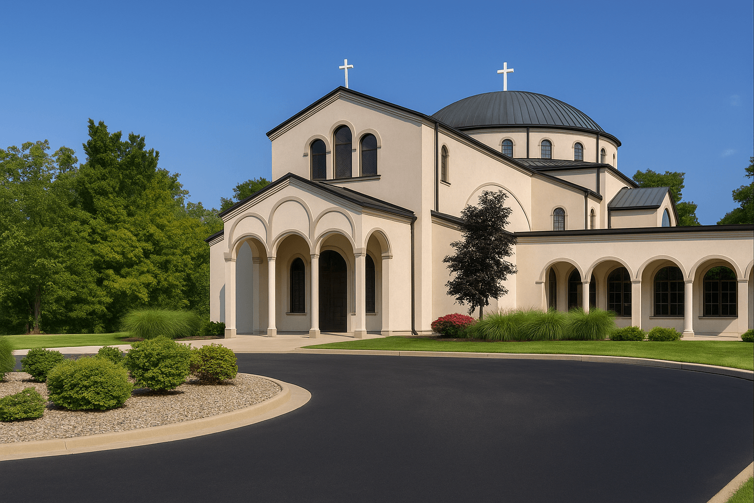 St. Nicholas Antiochian Orthodox Church exterior, Grand Rapids, Michigan